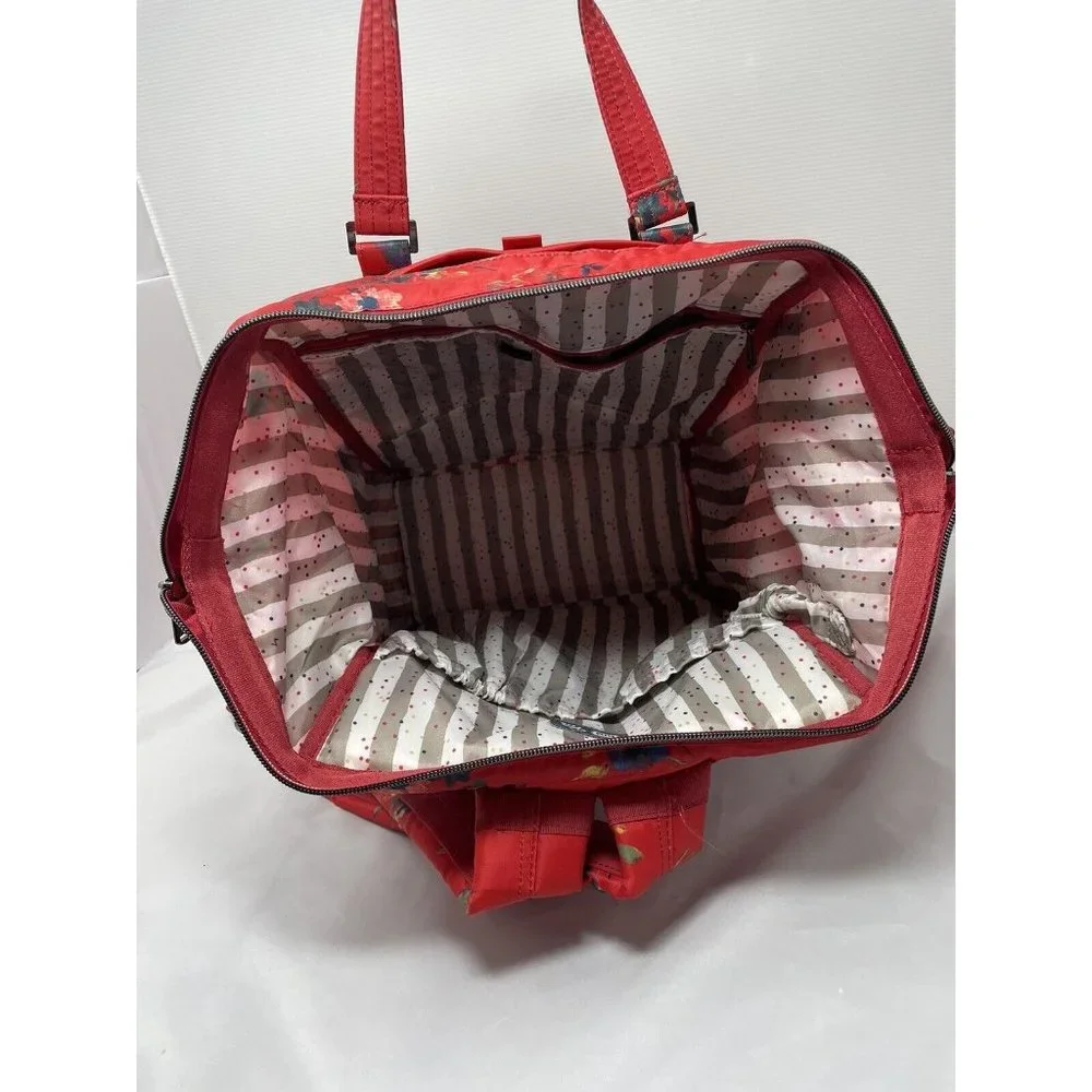 Lug Via Convertible Tote Backpack Travel Bouquet Red Pockets Trolley Sleeve RFID - Picture 13 of 14